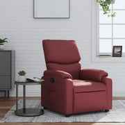 Fauteuil verstelbaar kunstleer wijnrood