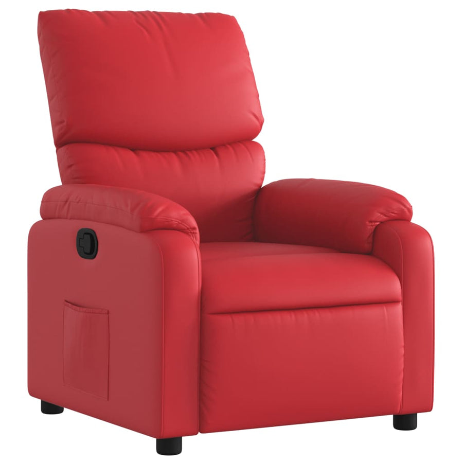 Fauteuil Verstelbaar Kunstleer Rood Nee Handmatig verstelbaar