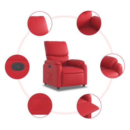 Fauteuil Verstelbaar Kunstleer Rood Nee Handmatig verstelbaar