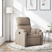 Fauteuil verstelbaar microvezel taupe 75x89,5x103,5 cm