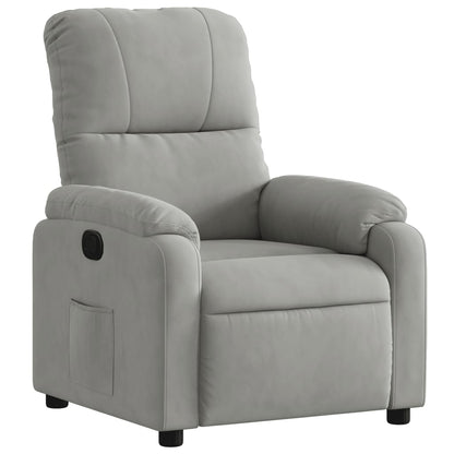 Fauteuil verstelbaar microvezelstof lichtgrijs