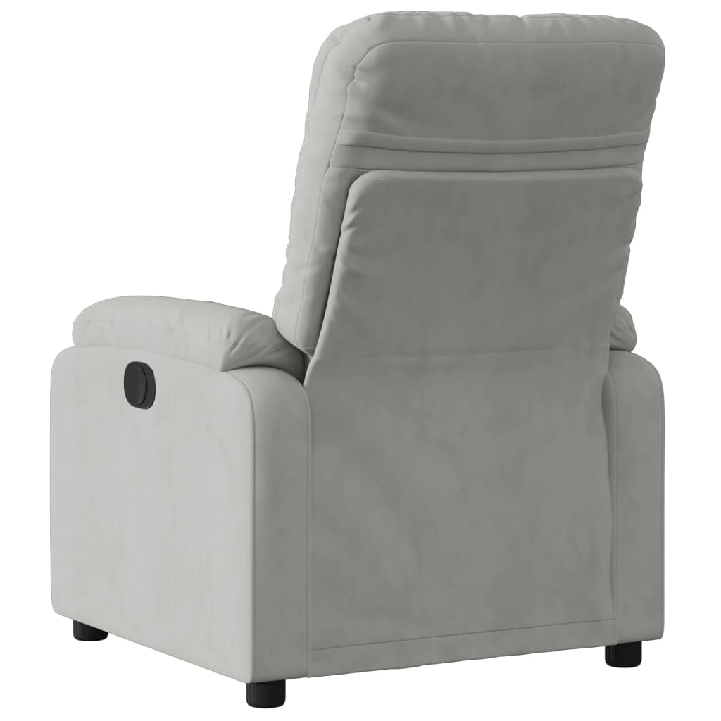 Fauteuil verstelbaar microvezelstof lichtgrijs