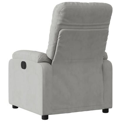 Fauteuil verstelbaar microvezelstof lichtgrijs