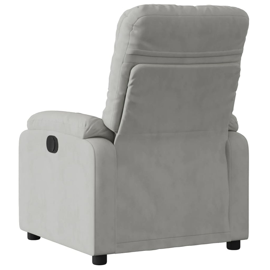 Fauteuil verstelbaar microvezelstof lichtgrijs