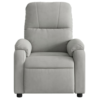 Fauteuil verstelbaar microvezelstof lichtgrijs