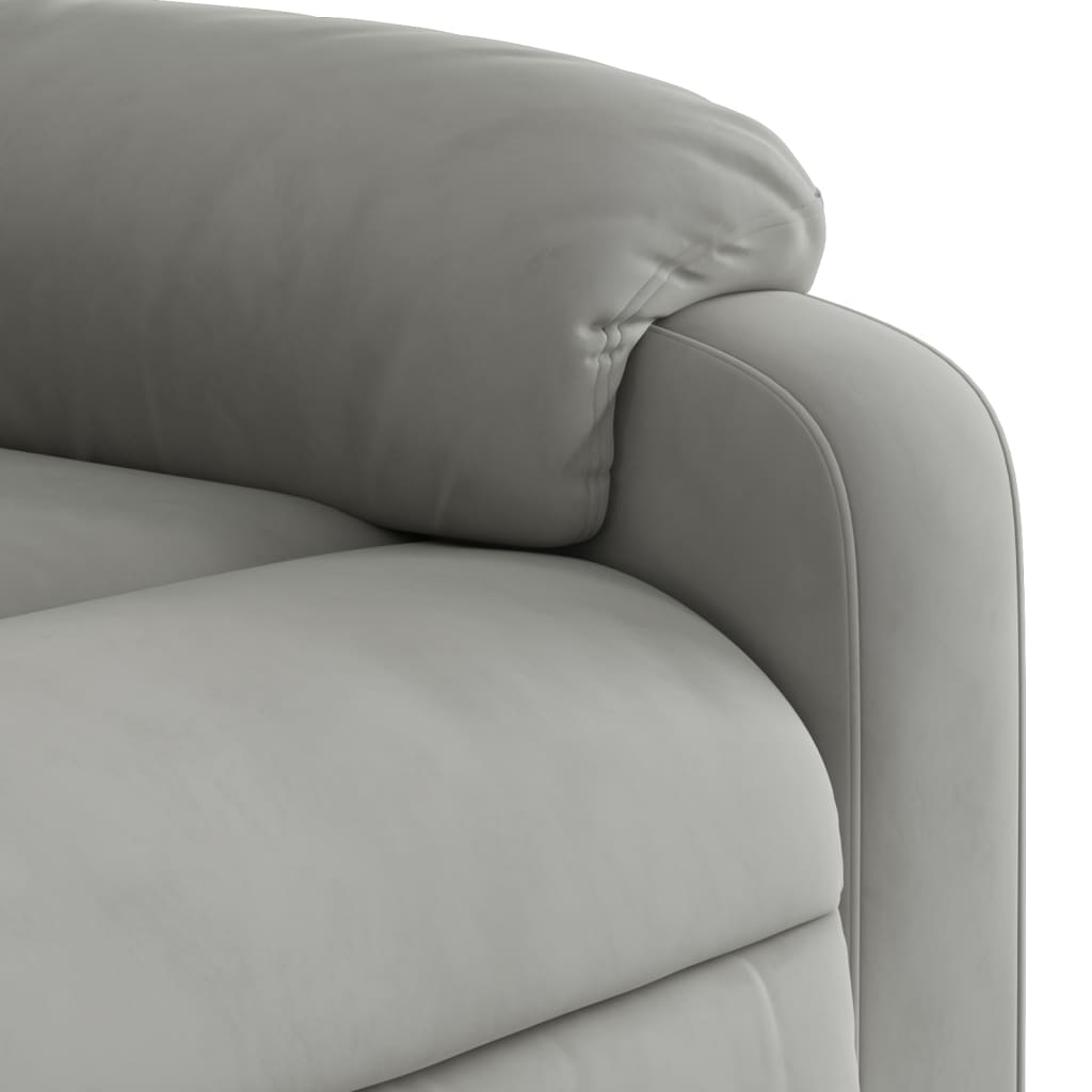 Fauteuil verstelbaar microvezelstof lichtgrijs