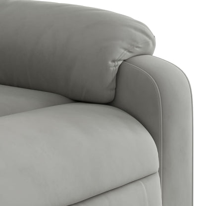 Fauteuil verstelbaar microvezelstof lichtgrijs