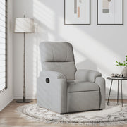 Fauteuil verstelbaar microvezel lichtgrijs