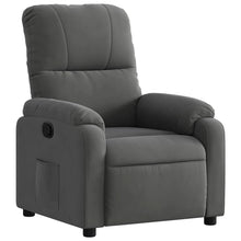 Fauteuil verstelbaar microvezelstof donkergrijs