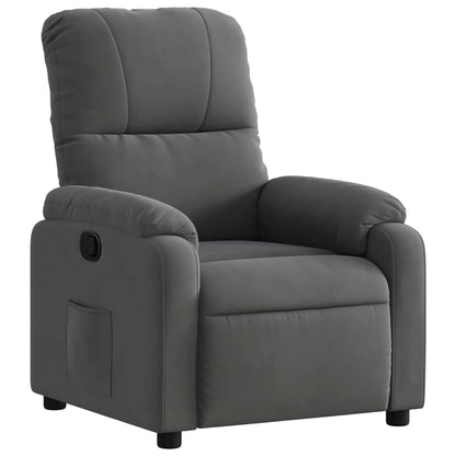 Fauteuil verstelbaar microvezelstof donkergrijs