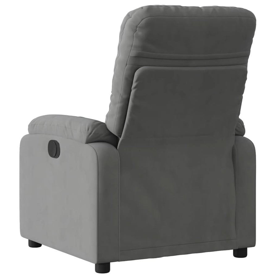 Fauteuil verstelbaar microvezelstof donkergrijs