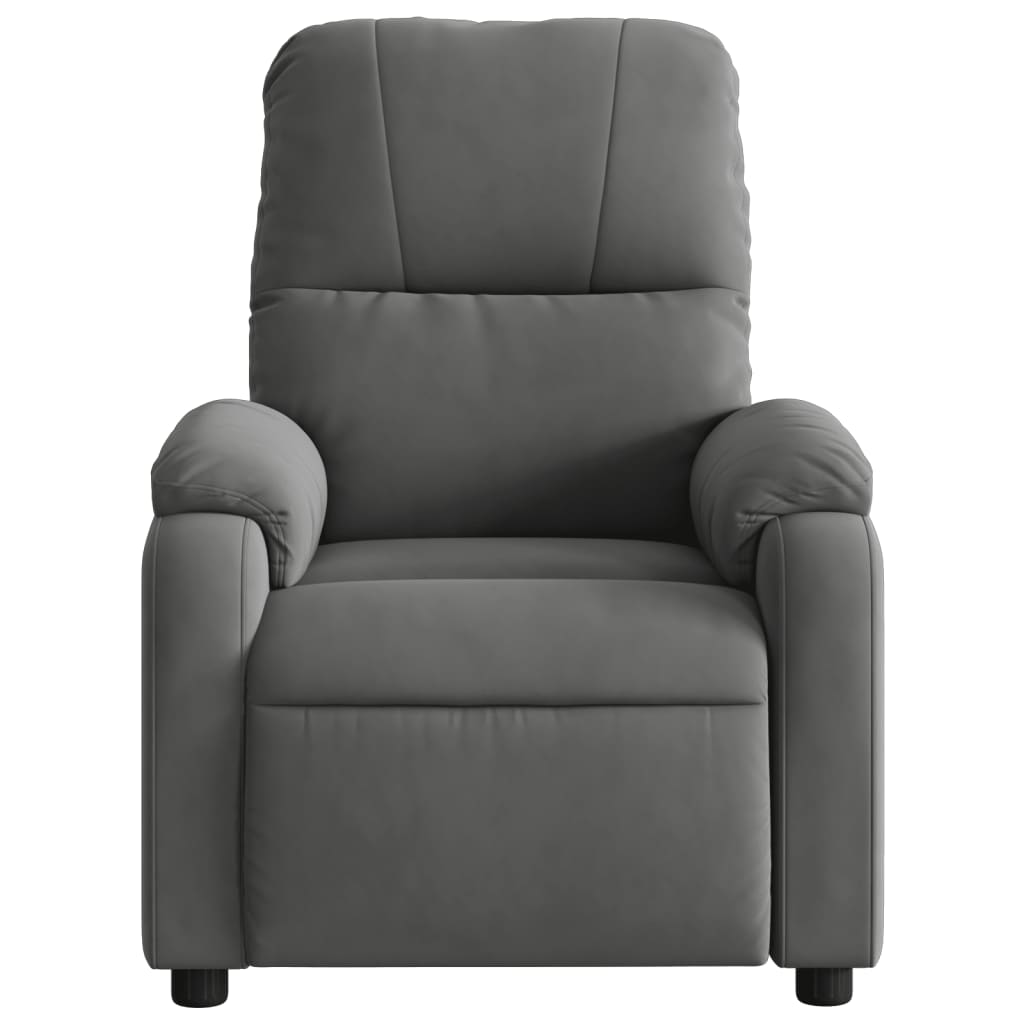 Fauteuil verstelbaar microvezelstof donkergrijs