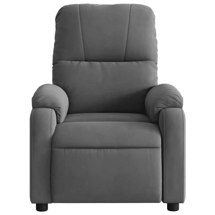 Fauteuil verstelbaar microvezelstof donkergrijs