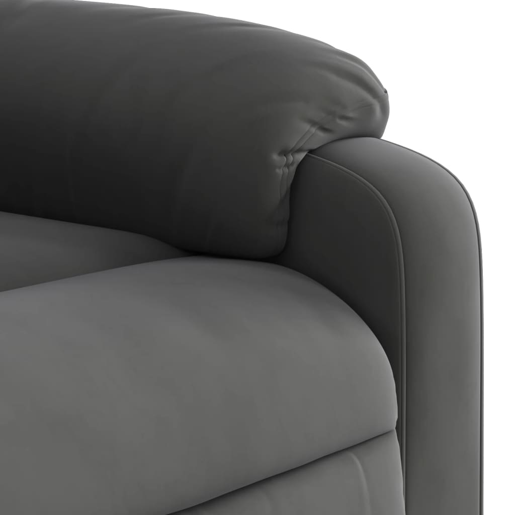 Fauteuil verstelbaar microvezelstof donkergrijs