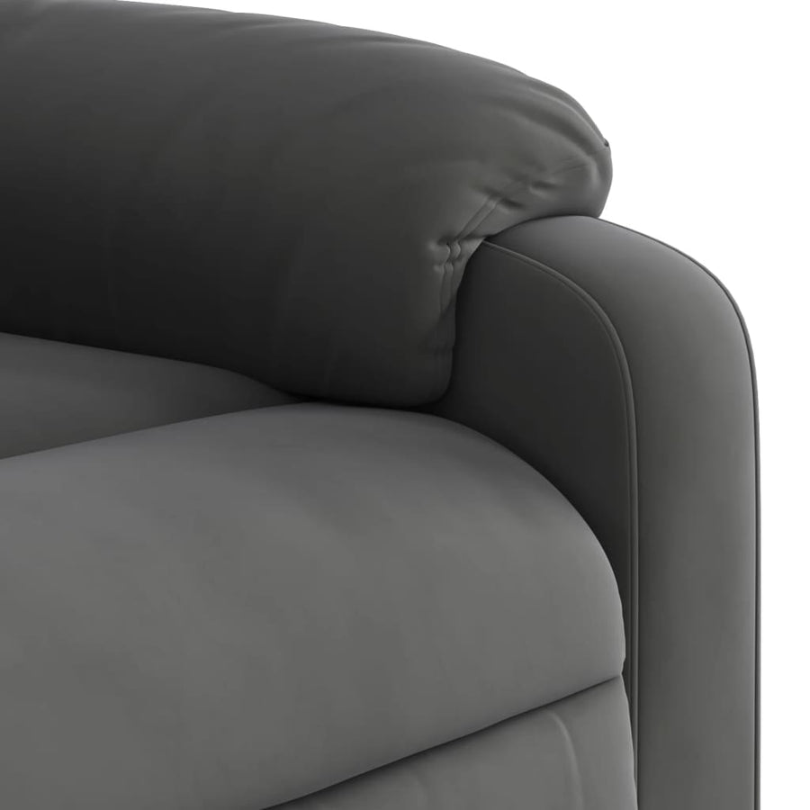 Fauteuil verstelbaar microvezelstof donkergrijs