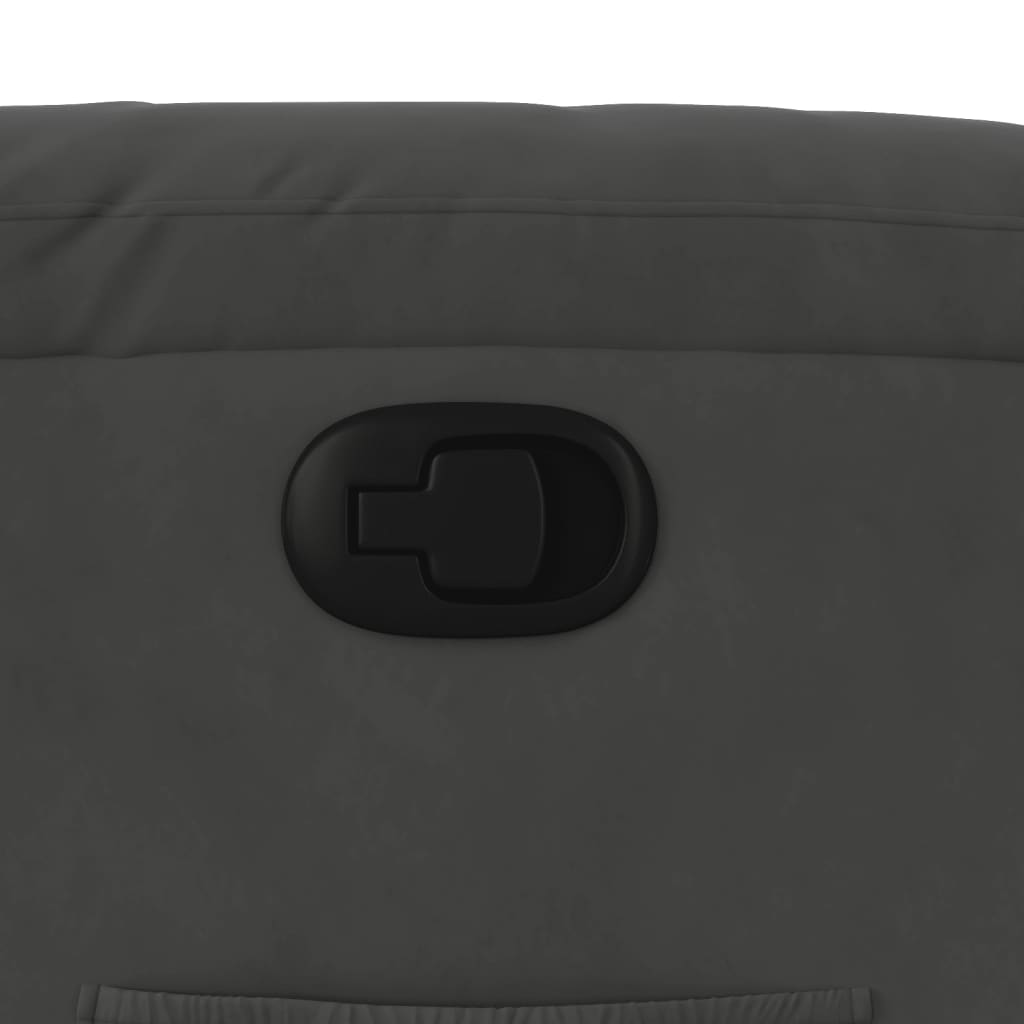 Fauteuil verstelbaar microvezelstof donkergrijs