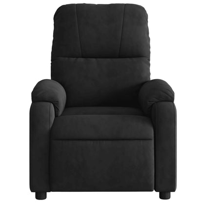 Fauteuil verstelbaar microvezelstof zwart