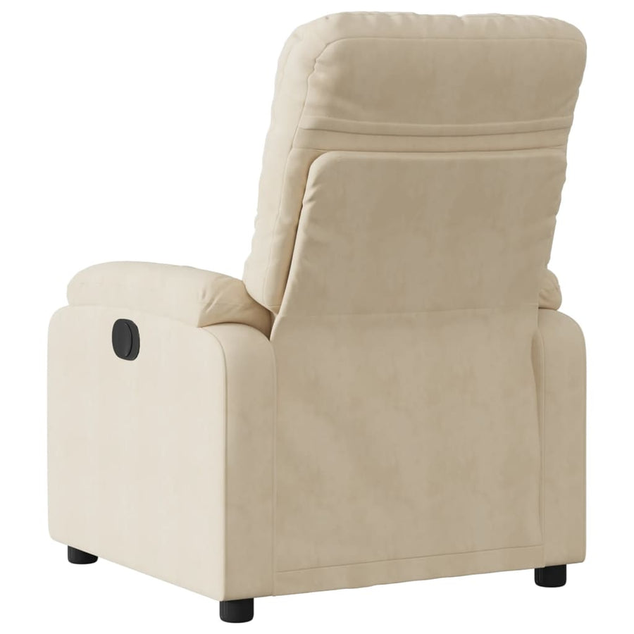 Fauteuil verstelbaar microvezelstof crèmekleurig