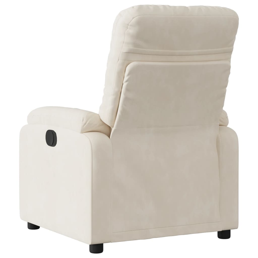 Fauteuil verstelbaar microvezelstof beige
