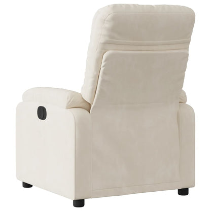 Fauteuil verstelbaar microvezelstof beige