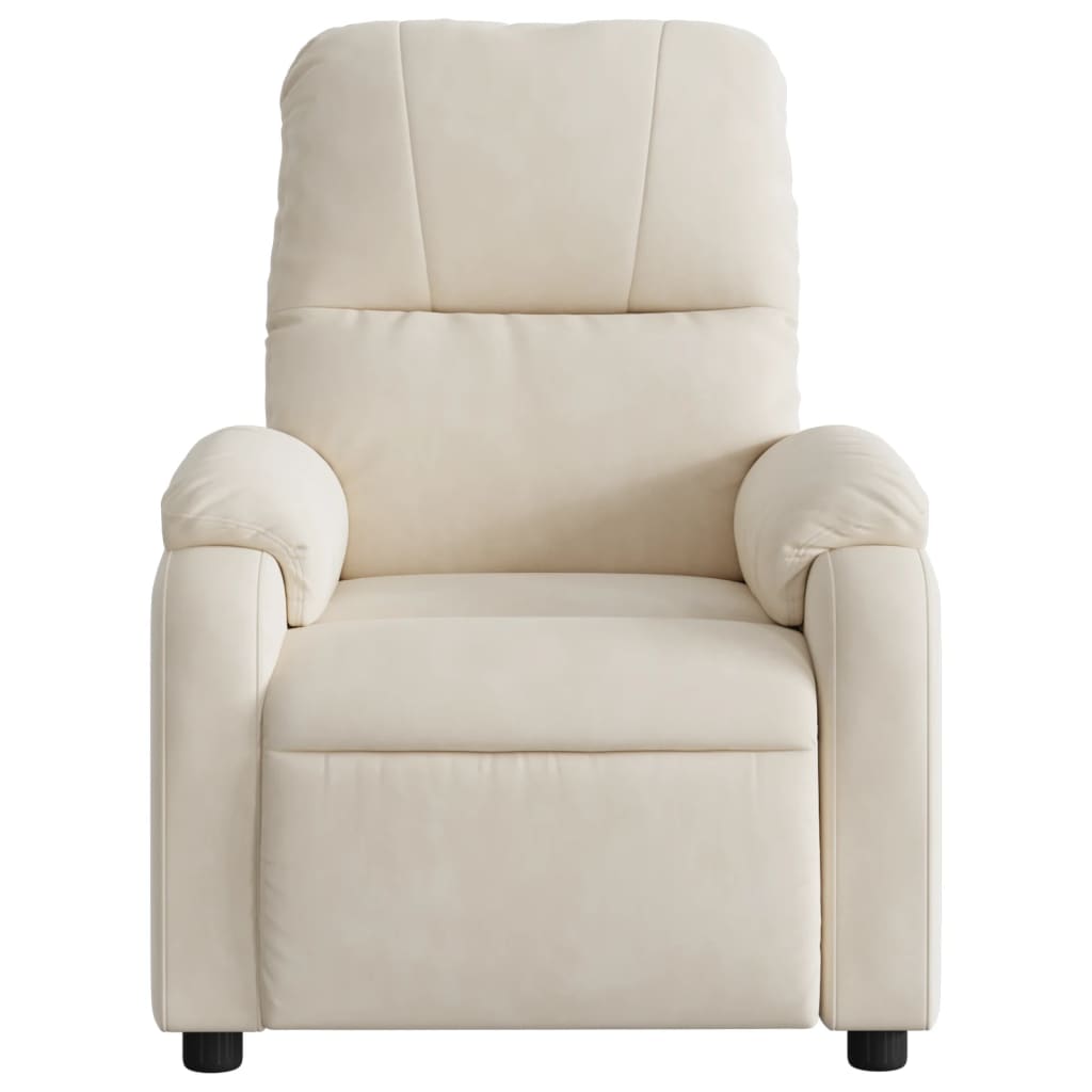 Fauteuil verstelbaar microvezelstof beige