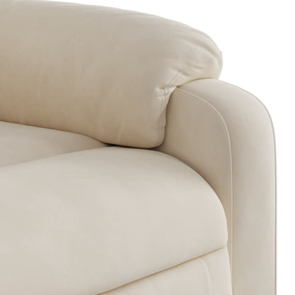 Fauteuil verstelbaar microvezelstof beige