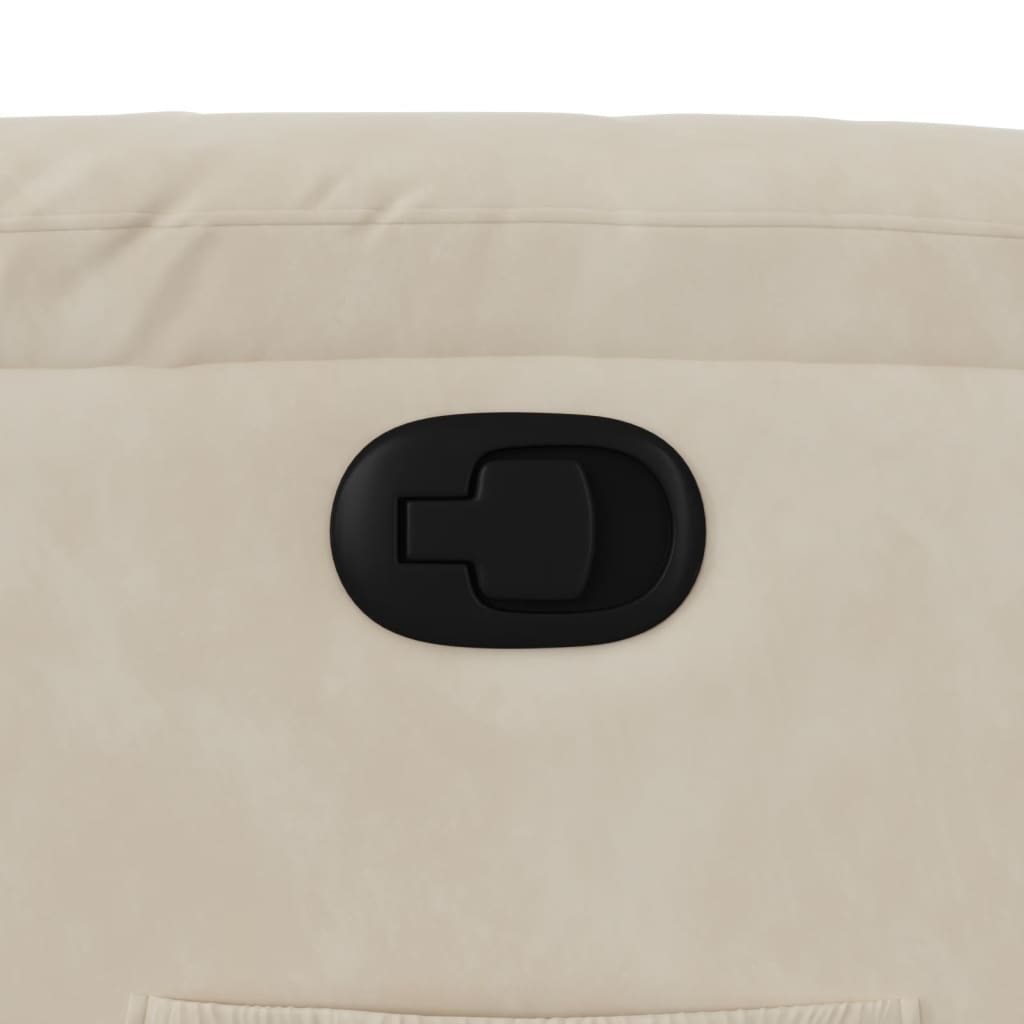 Fauteuil verstelbaar microvezelstof beige