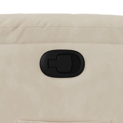 Fauteuil verstelbaar microvezelstof beige