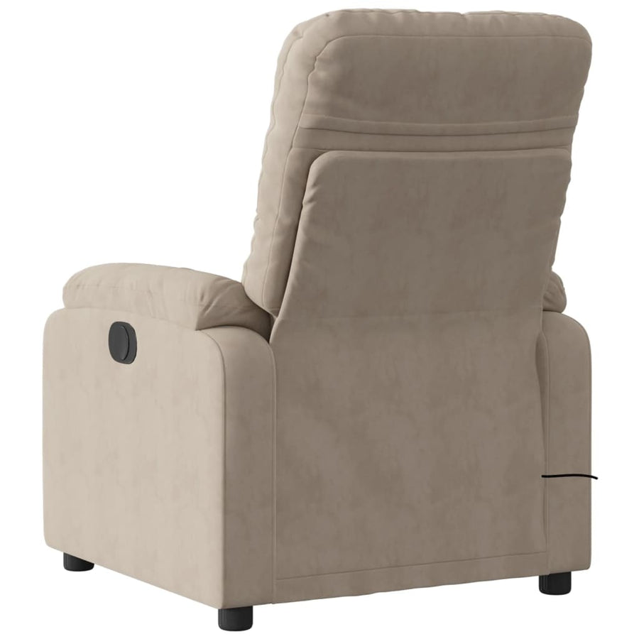 Massagestoel Microvezelstof Taupe Handmatig verstelbaar