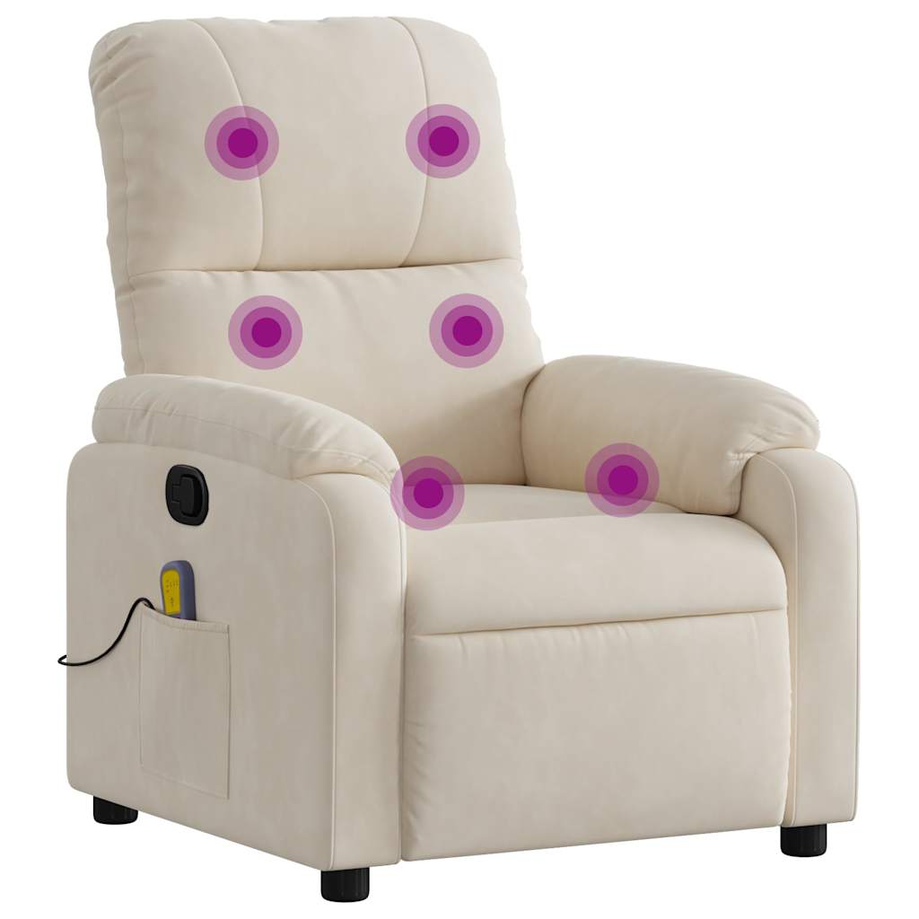 Massagestoel microvezelstof beige