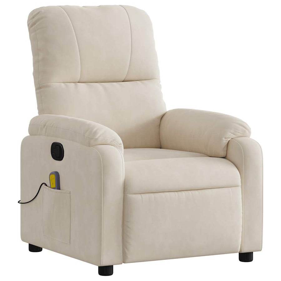 Massagestoel microvezelstof beige