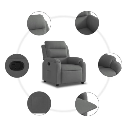 Fauteuil Verstelbaar Stof Donkergrijs Nee Handmatig verstelbaar