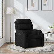 Fauteuil stof zwart verstelbaar