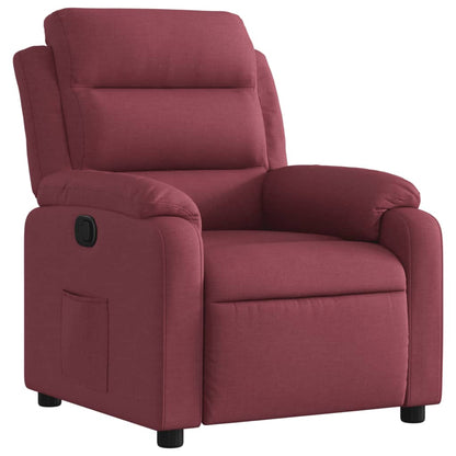 Fauteuil verstelbaar stof wijnrood