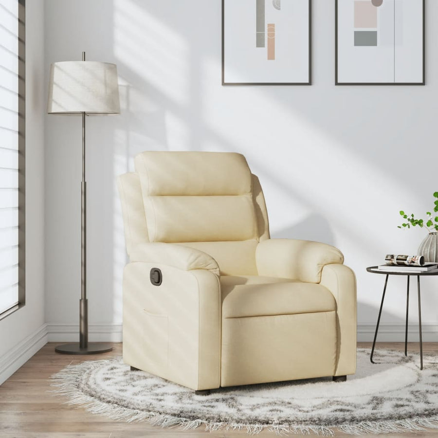 Fauteuil Verstelbaar Stof Kleurig Crème Nee Handmatig verstelbaar