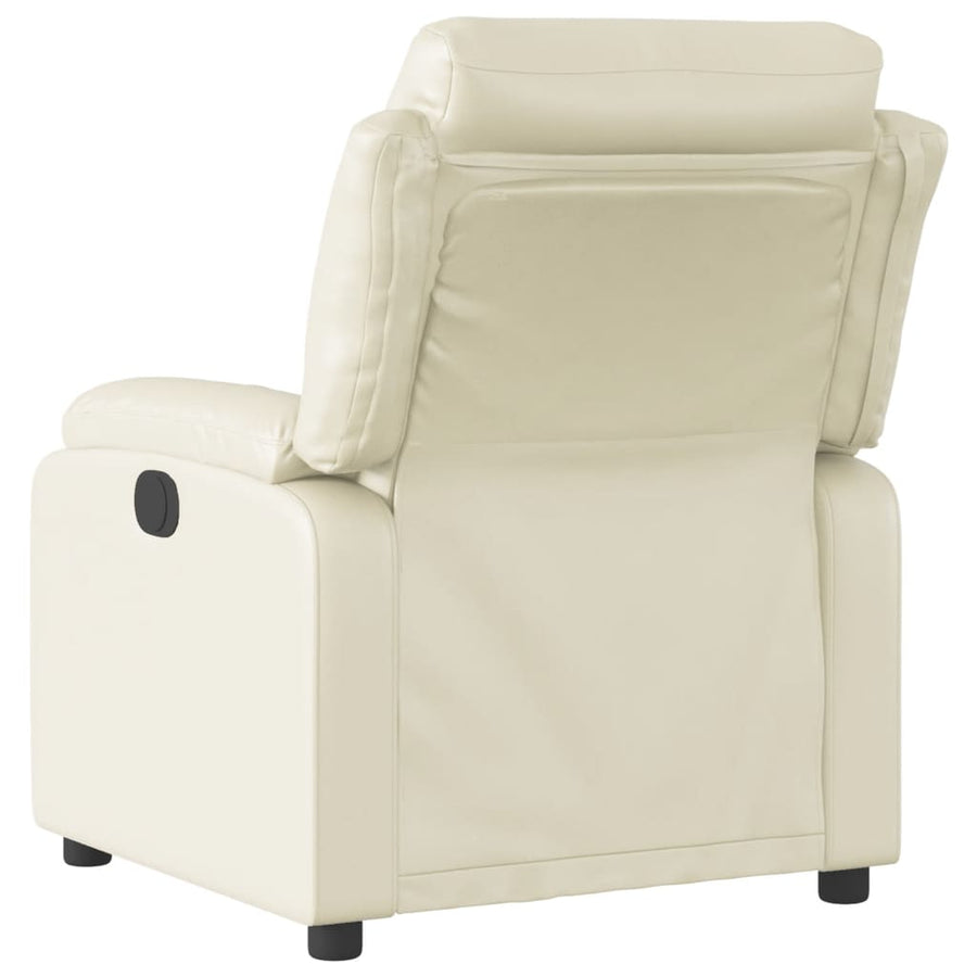 Fauteuil verstelbaar kunstleer crèmekleurig