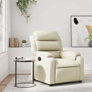Fauteuil verstelbaar kunstleer crème