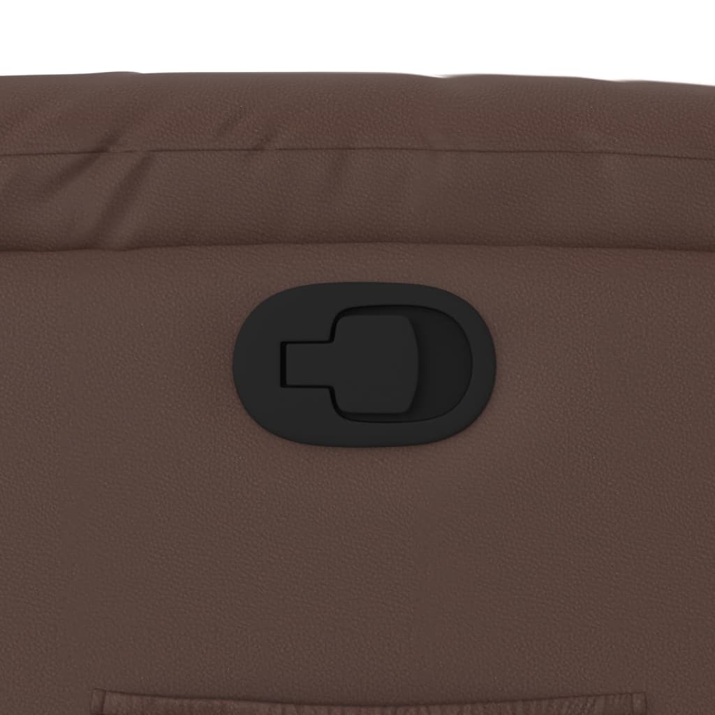 Fauteuil verstelbaar kunstleer bruin