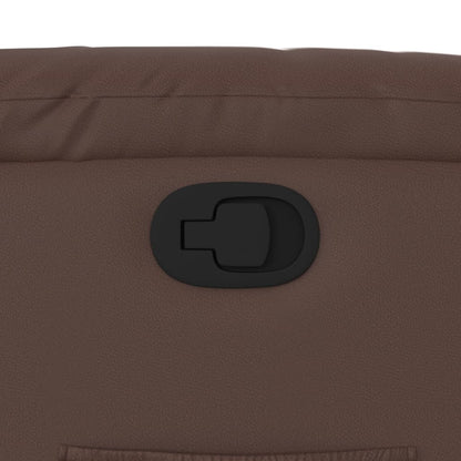 Fauteuil verstelbaar kunstleer bruin