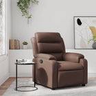 Fauteuil kunstleer bruin verstelbaar