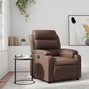 Fauteuil kunstleer bruin verstelbaar