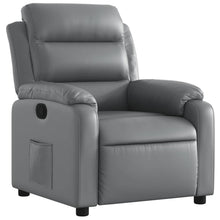 Fauteuil verstelbaar kunstleer grijs