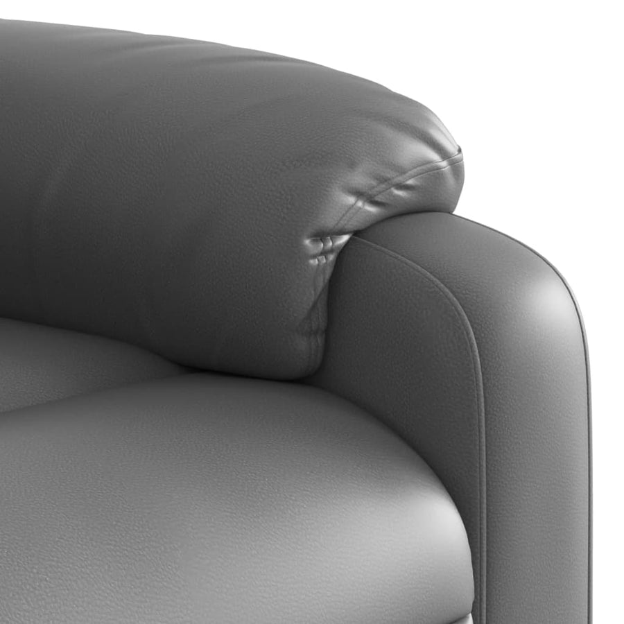 Fauteuil verstelbaar kunstleer grijs