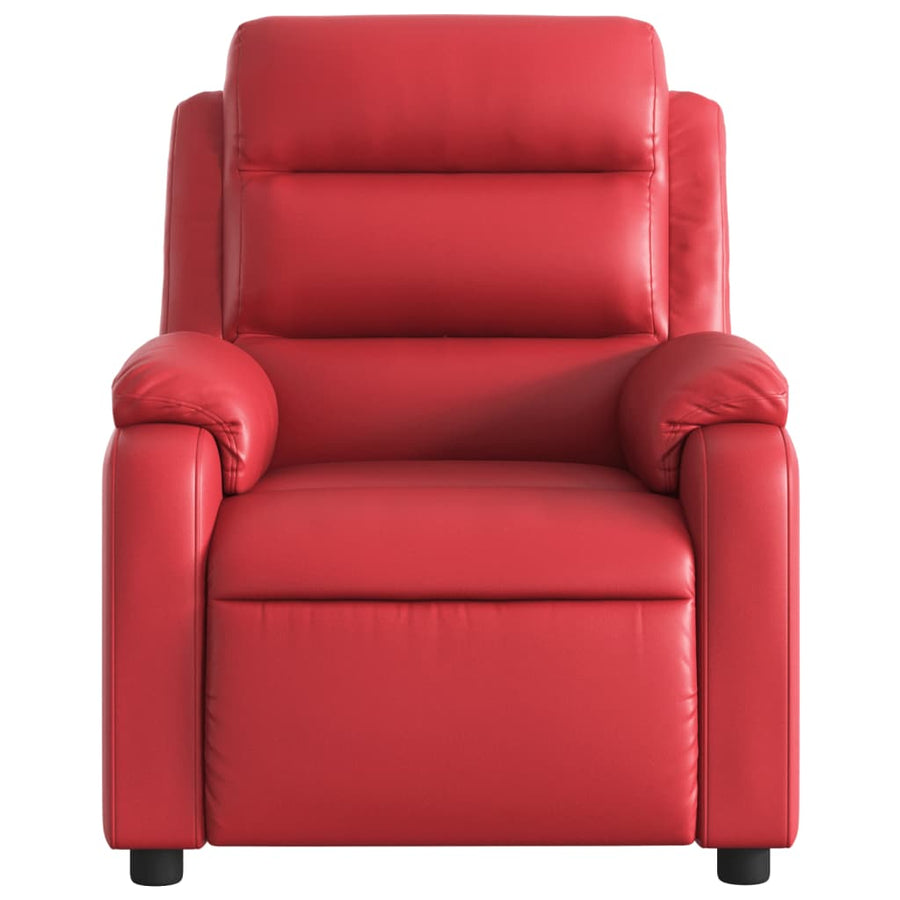 Fauteuil Verstelbaar Kunstleer Rood 1 Nee
