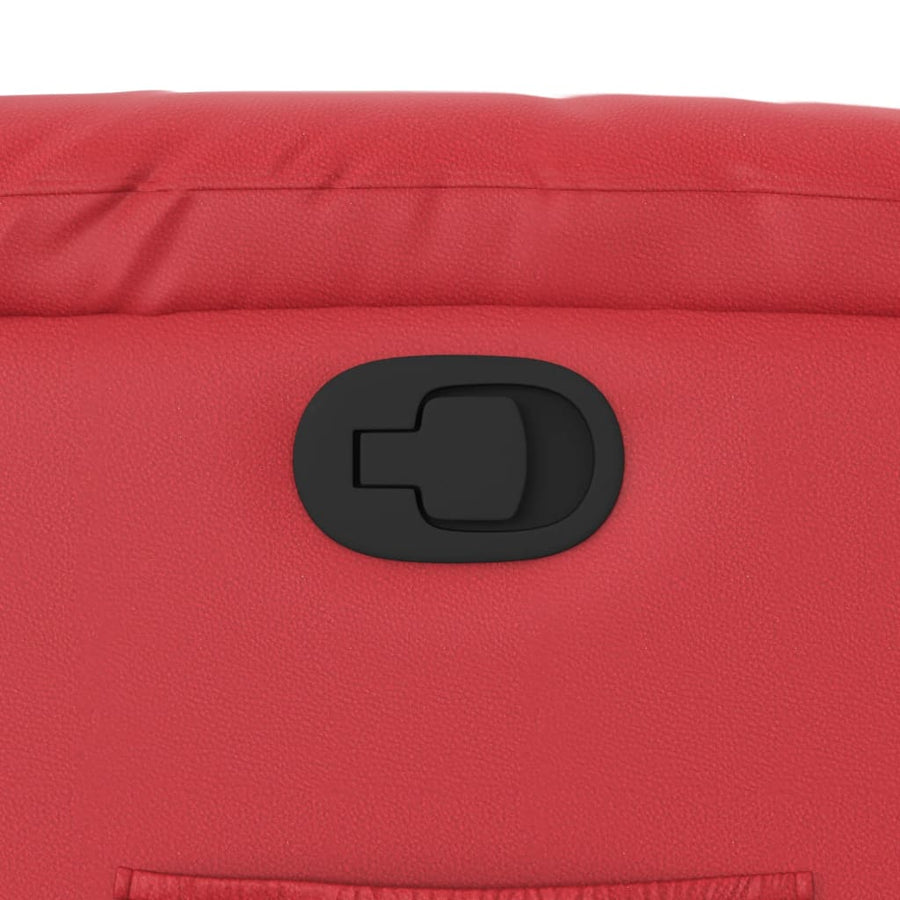 Fauteuil Verstelbaar Kunstleer Rood 1 Nee