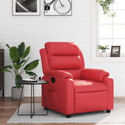 Fauteuil verstelbaar rood kunstleer