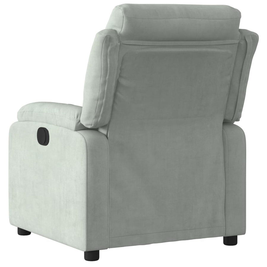 Fauteuil Verstelbaar Fluweel Lichtgrijs Nee Handmatig verstelbaar