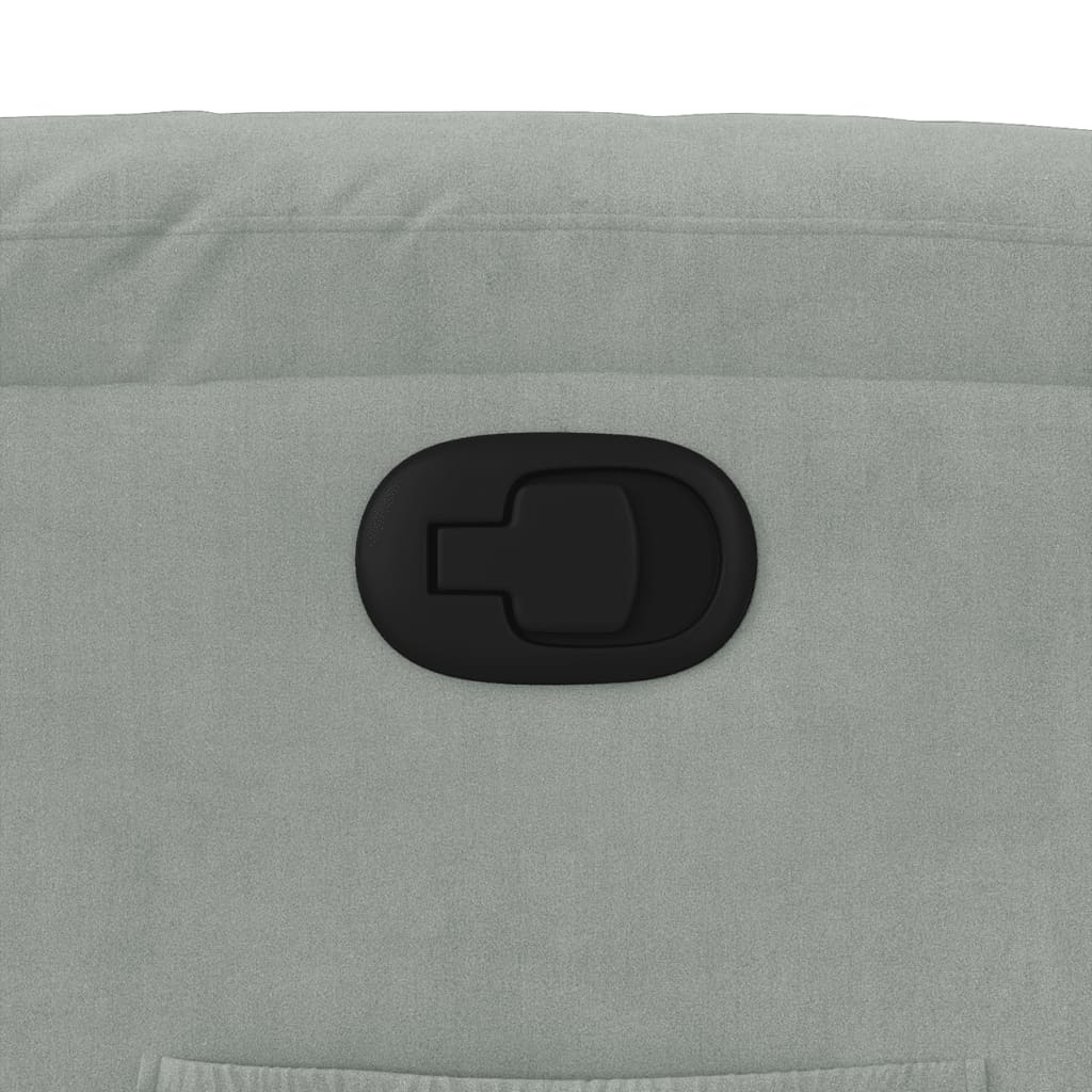 Fauteuil Verstelbaar Fluweel Lichtgrijs Nee Handmatig verstelbaar