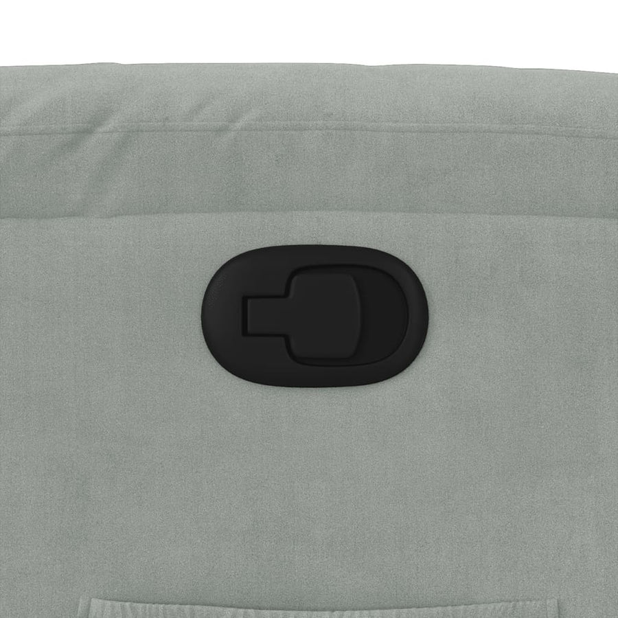 Fauteuil Verstelbaar Fluweel Lichtgrijs Nee Handmatig verstelbaar