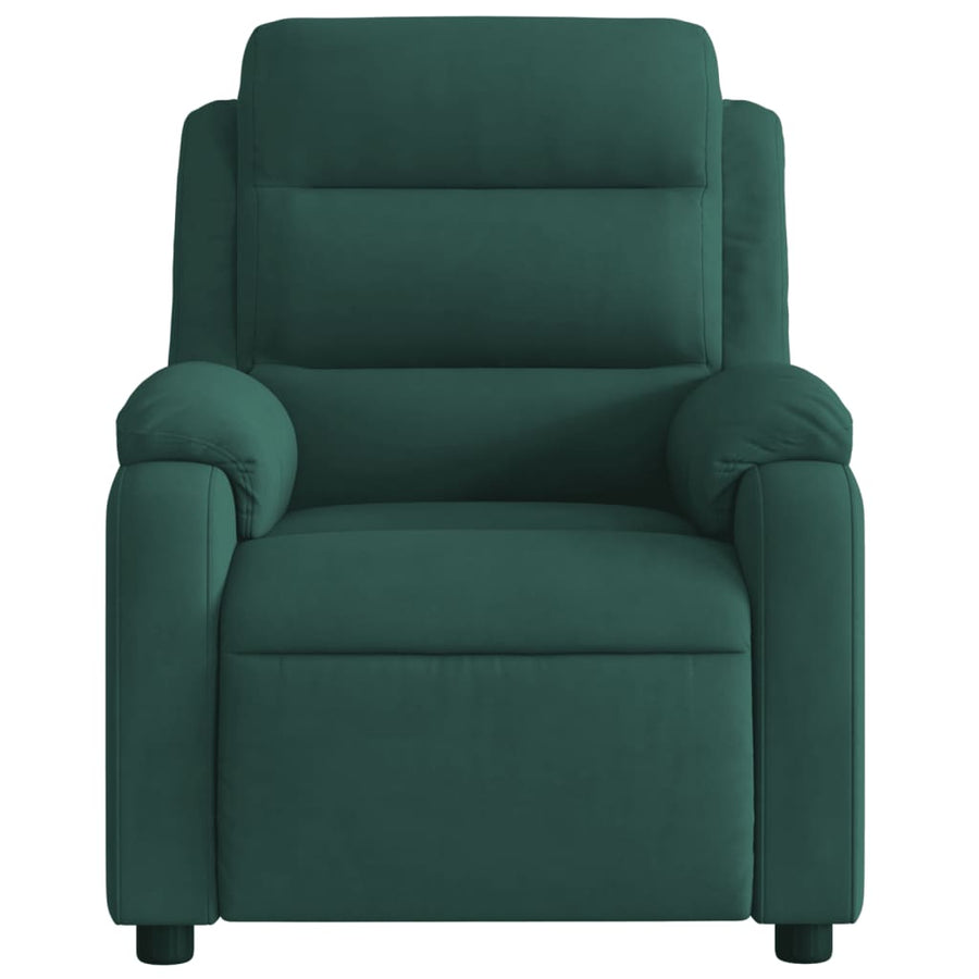 Fauteuil verstelbaar fluweel donkergroen